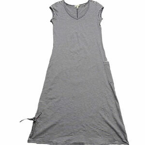 Toad Co Nautical Stripe Cap Sleeve Long Samba Muse Dress With Pocket